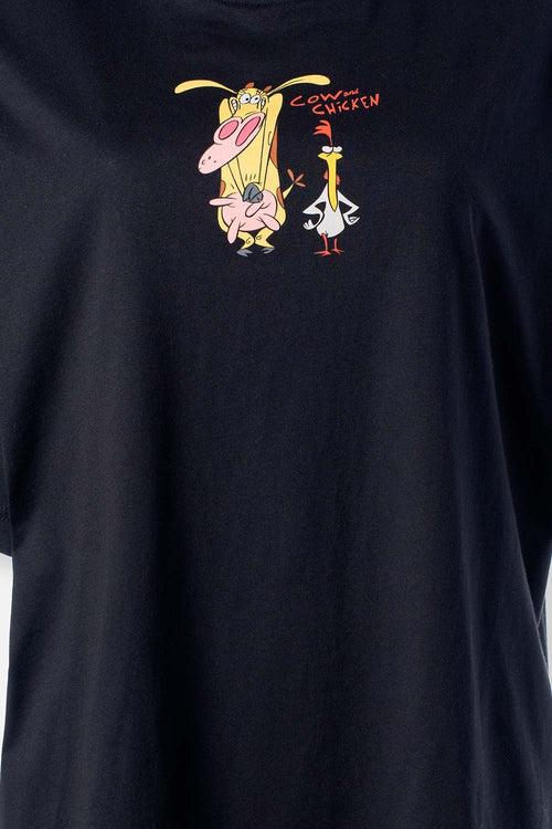 Card slide image -  CAMISETA DE LA VACA Y EL POLLITO OVERSIZED FIT PARA MUJER
