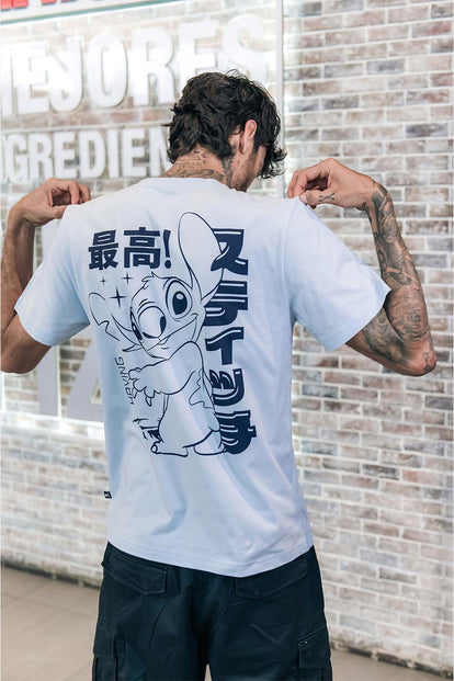 CAMISETA DE STITCH MANGA CORTA PARA HOMBRE