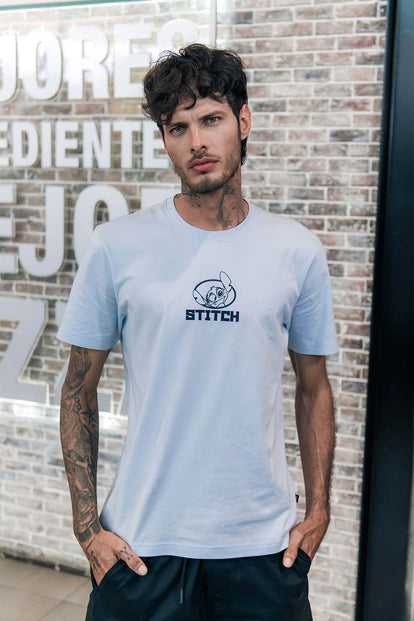 CAMISETA DE STITCH MANGA CORTA PARA HOMBRE