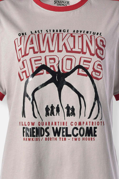 CAMISETA DE STRANGER THINGS REGULAR FIT PARA MUJER