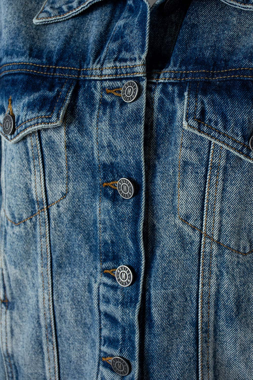 Card slide image -  CHAQUETA DE MOVIES DENIM TONO MEDIO OSCURO PARA MUJER