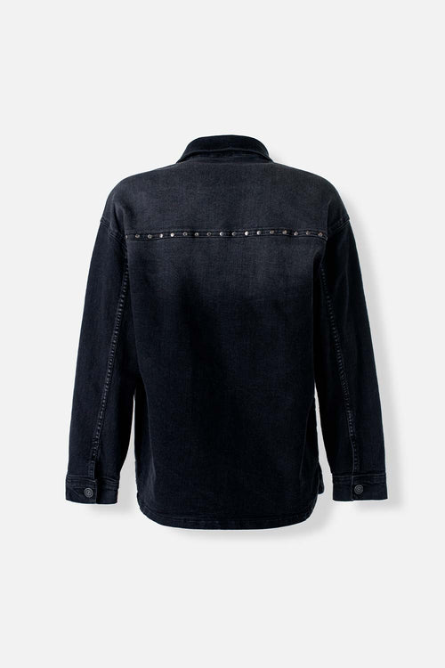 Card slide image -  CHAQUETA DE MOVIES NEGRA CON TACHES DECORATIVOS PARA MUJER