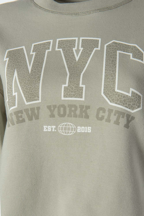 Card slide image -  BUZO DE MOVIES CERRADO VERDE ACEITUNA PARA MUJER