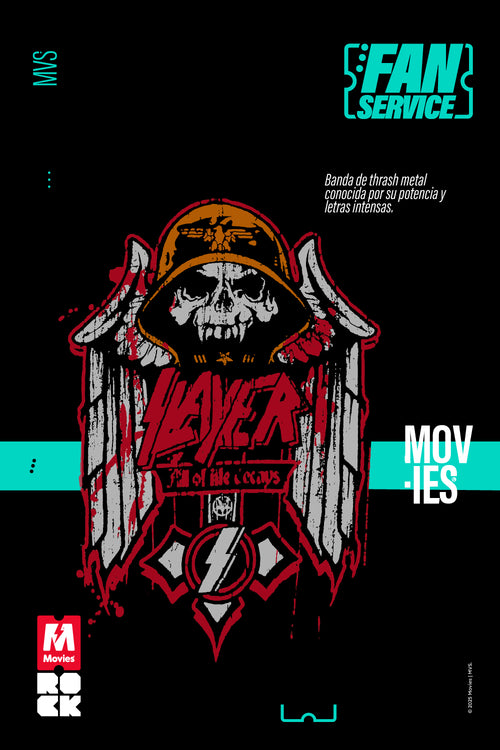 Card slide image -  CAMISETA DE SLAYER MANGA CORTA NEGRA PARA HOMBRE