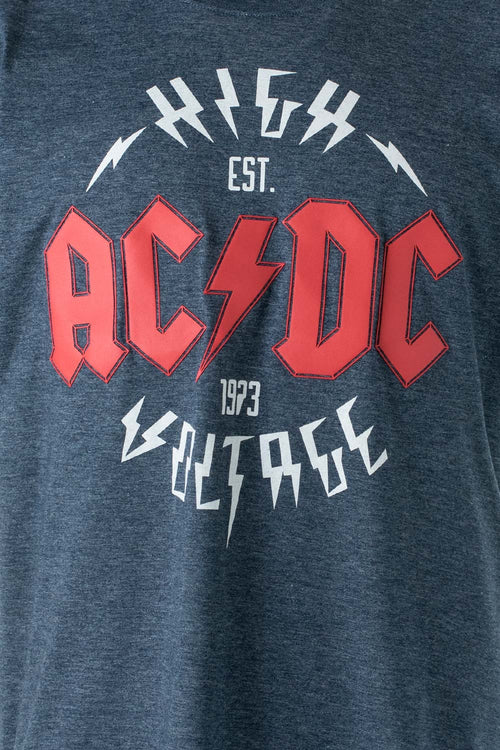 Card slide image -  CAMISETA DE ACDC MANGA CORTA AZUL PARA HOMBRE