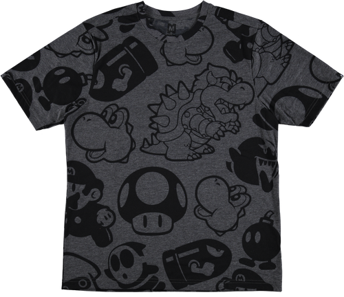 Card slide image -  CAMISETA DE HOMBRE, MANGA CORTA REGULAR FIT NEGRO DE MARIO BROS