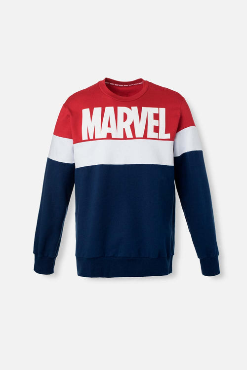Card slide image -  BUZO DE MARVEL ROJO, AZUL Y BLANCO CERRADO PARA HOMBRE