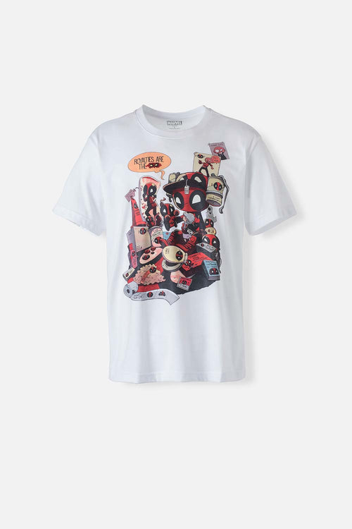 Card slide image -  CAMISETA DE DEADPOOL MANGA CORTA BLANCA GÉNERO NEUTRO