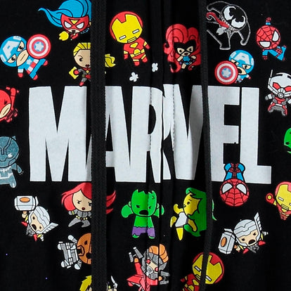  BUZO DE MARVEL CON CAPUCHA NEGRO PARA MUJER