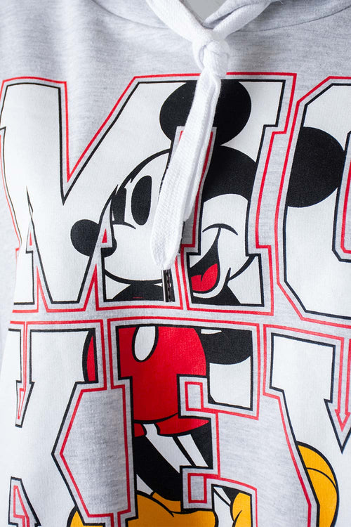 Card slide image -  BUZO DE MUJER, MANGA LARGA CROPPED FIT GRIS DE MICKEY MOUSE ©DISNEY