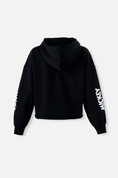  BUZO DE MICKEY MOUSE CON CAPUCHA NEGRO PARA MUJER
