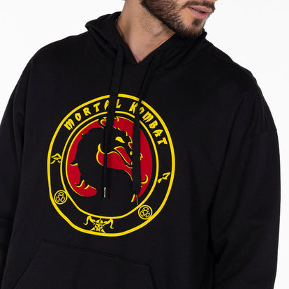 BUZO DE MORTAL KOMBAT CON CAPUCHA NEGRO PARA HOMBRE