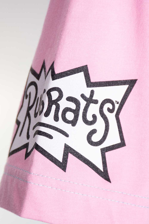 Card slide image -  CAMISETA DE LOS RUGRATS AZUL/ROSADA MANGA CORTA PARA MUJER