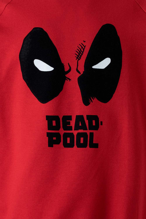 Card slide image -  BUZO DE DEADPOOL CERRADO ROJO PARA HOMBRE