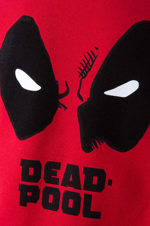 Card slide image -  BUZO DE DEADPOOL CERRADO ROJO PARA HOMBRE