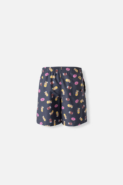 PANTALONETA DE BAÑO DE LOS SIMPSON GRIS ESTAMPADA PARA HOMBRE