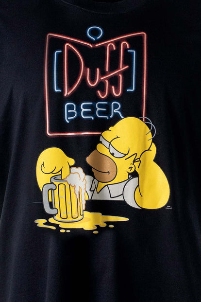  CAMISETA DE LOS SIMPSON NEGRA MANGA CORTA PARA HOMBRE