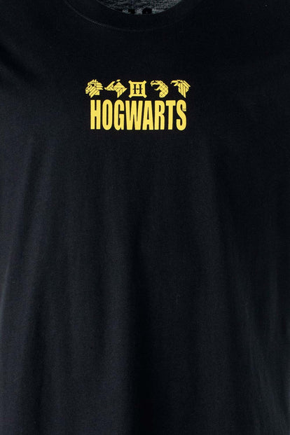  CAMISETA DE HARRY POTTER NEGRA MANGA CORTA PARA HOMBRE