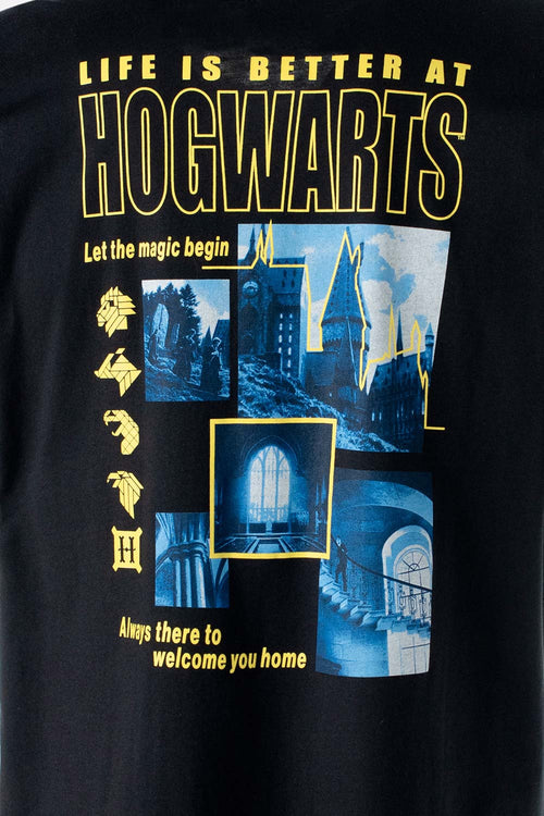 Card slide image -  CAMISETA DE HARRY POTTER NEGRA MANGA CORTA PARA HOMBRE