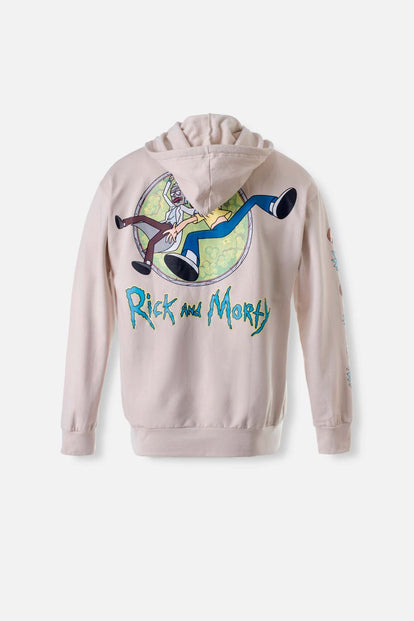  BUZO DE RICK Y MORTY CAQUI CON CAPUCHA GÉNERO NEUTRO