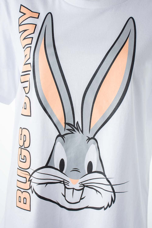 PIJAMA DE LOONEY TUNES PANTALÓN LARGO BLANCO Y GRIS PARA MUJER