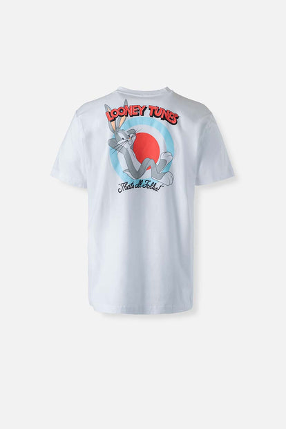  CAMISETA DE LOONEY TUNES MANGA CORTA BLANCA GÉNERO NEUTRO