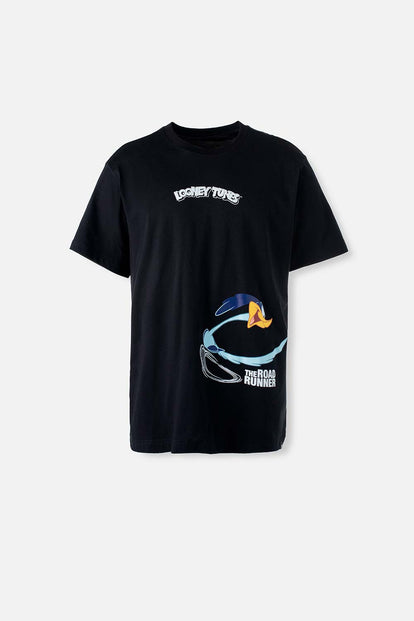  CAMISETA DE LOS LOONEY TUNES MANGA CORTA NEGRA GÉNERO NEUTRO