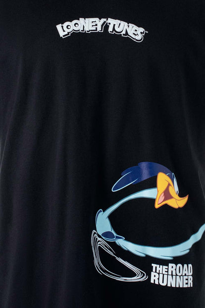  CAMISETA DE LOS LOONEY TUNES MANGA CORTA NEGRA GÉNERO NEUTRO