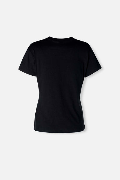  CAMISETA DE MICKEY MOUSE ESTAMPADA NEGRA PARA MUJER