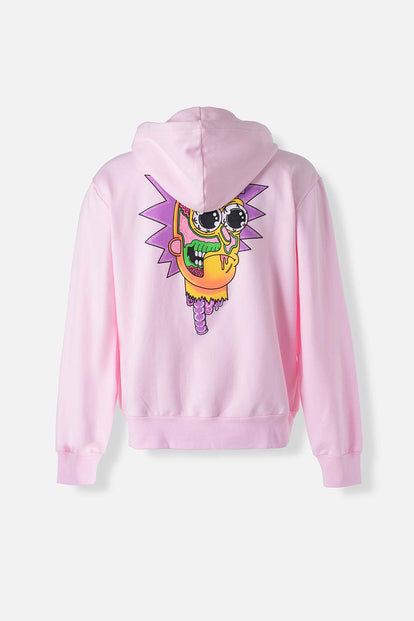  BUZO DE RICK Y MORTY ROSADO ABIERTO PARA HOMBRE