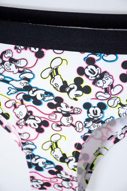  PACK X2 PANTIES DE MINNIE MOUSE BLANCA Y NEGRA PARA MUJER