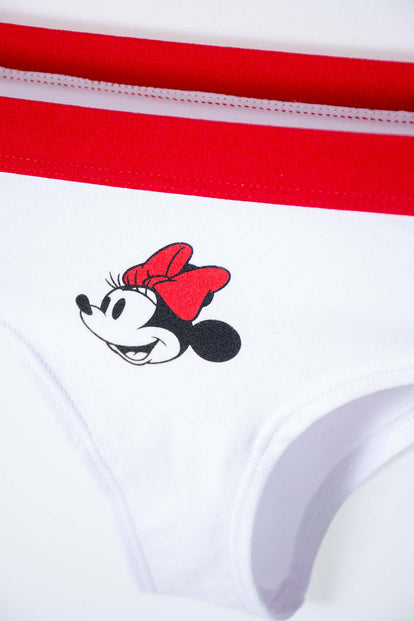  PACK X2 PANTIES DE MINNIE MOUSE BLANCA Y MULTICOLOR PARA MUJER