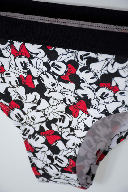  PACK X2 PANTIES DE MINNIE MOUSE BLANCA Y MULTICOLOR PARA MUJER