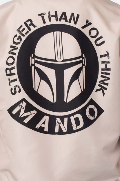  CHAQUETA DE MANDALORIAN CON CIERRE CAQUI PARA HOMBRE