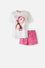 PIJAMA DE NARUTO ROSADO Y BLANCO DE PANTALÓN CORTO PARA MUJER
