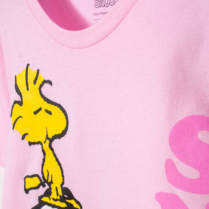  PIJAMA DE SNOOPY CON PANTALÓN LARGO ROSADA PARA MUJER