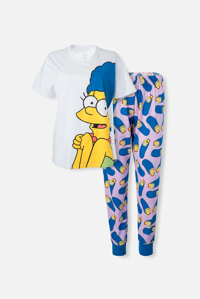 PIJAMA DE LOS SIMPSON MULTICOLOR DE PANTALÓN LARGO PARA MUJER