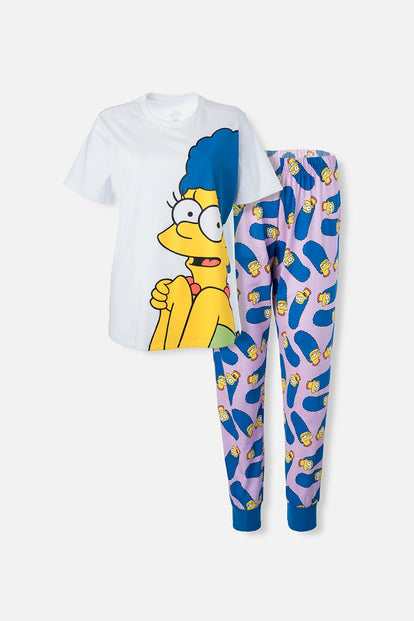PIJAMA DE LOS SIMPSON MULTICOLOR DE PANTALÓN LARGO PARA MUJER