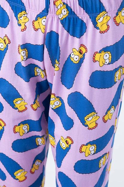 PIJAMA DE LOS SIMPSON MULTICOLOR DE PANTALÓN LARGO PARA MUJER