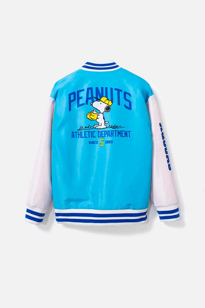  CHAQUETA DE SNOOPY CON FORRO IMPERMEABLE AZUL PARA MUJER