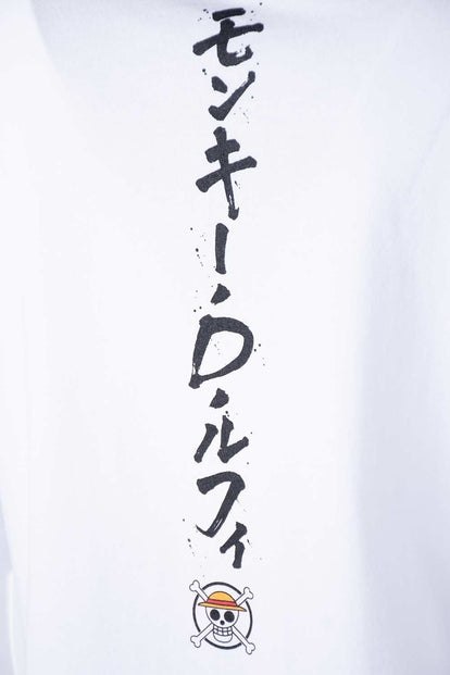  CAMISETA DE ONE PIECE BLANCA MANGA CORTA PARA MUJER