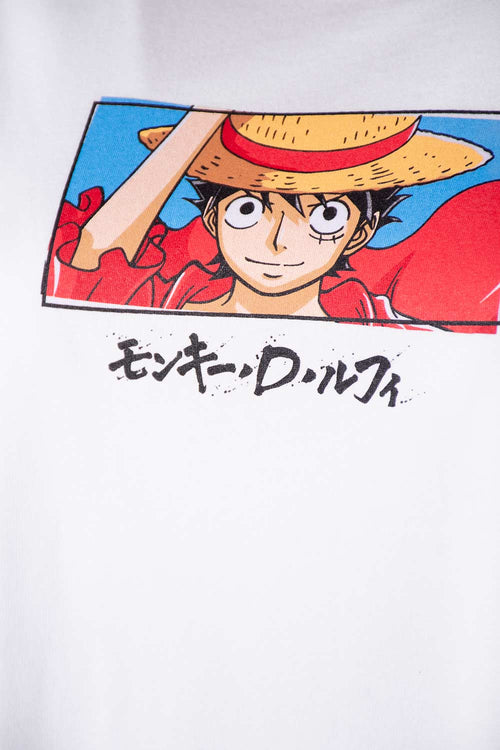 Card slide image -  CAMISETA DE ONE PIECE BLANCA MANGA CORTA PARA MUJER