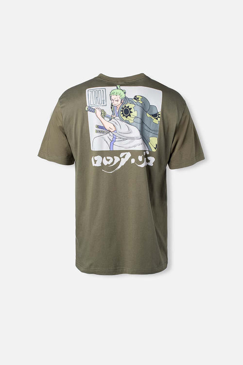 Card slide image -  CAMISETA DE ONE PIECE VERDE MANGA CORTA PARA HOMBRE