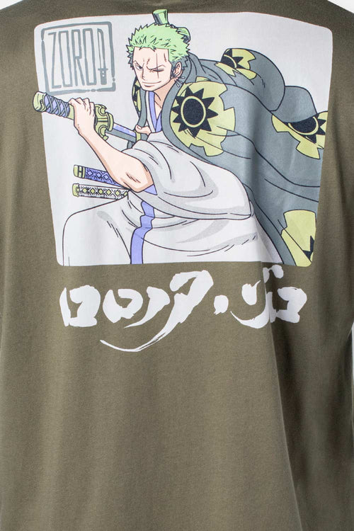 Card slide image -  CAMISETA DE ONE PIECE VERDE MANGA CORTA PARA HOMBRE