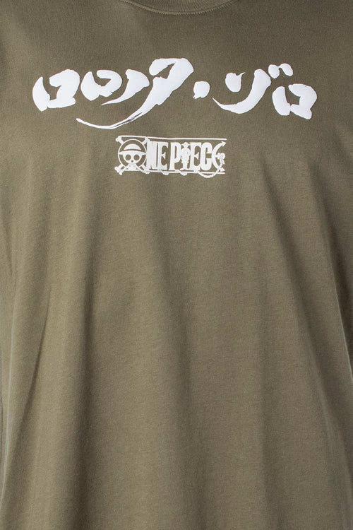 Card slide image -  CAMISETA DE ONE PIECE VERDE MANGA CORTA PARA HOMBRE