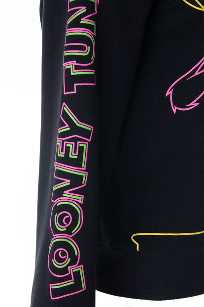  BUZO DE LOS LOONEY TUNES CERRADO NEGRO PARA MUJER