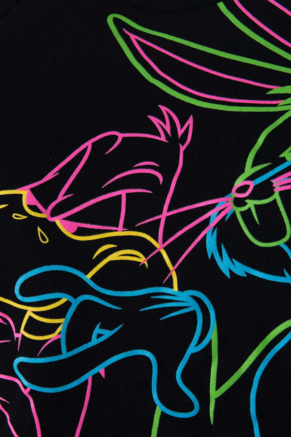 BUZO DE LOS LOONEY TUNES CERRADO NEGRO PARA MUJER