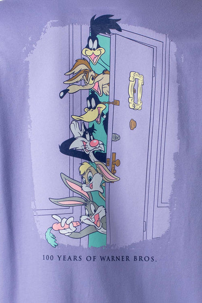  CAMISETA DE WARNER 100 ESTAMPADA LILA GÉNERO NEUTRO