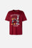 CAMISETA DE WARNER 100 ESTAMPADA VINOTINTO GÉNERO NEUTRO