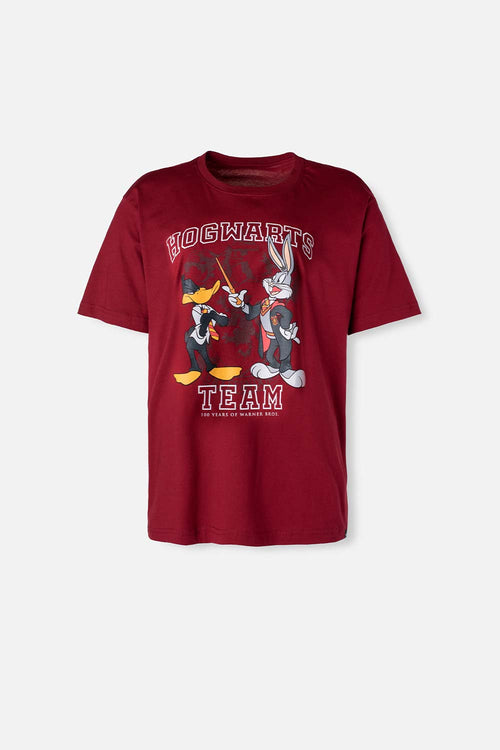 Card slide image -  CAMISETA DE WARNER 100 ESTAMPADA VINOTINTO GÉNERO NEUTRO